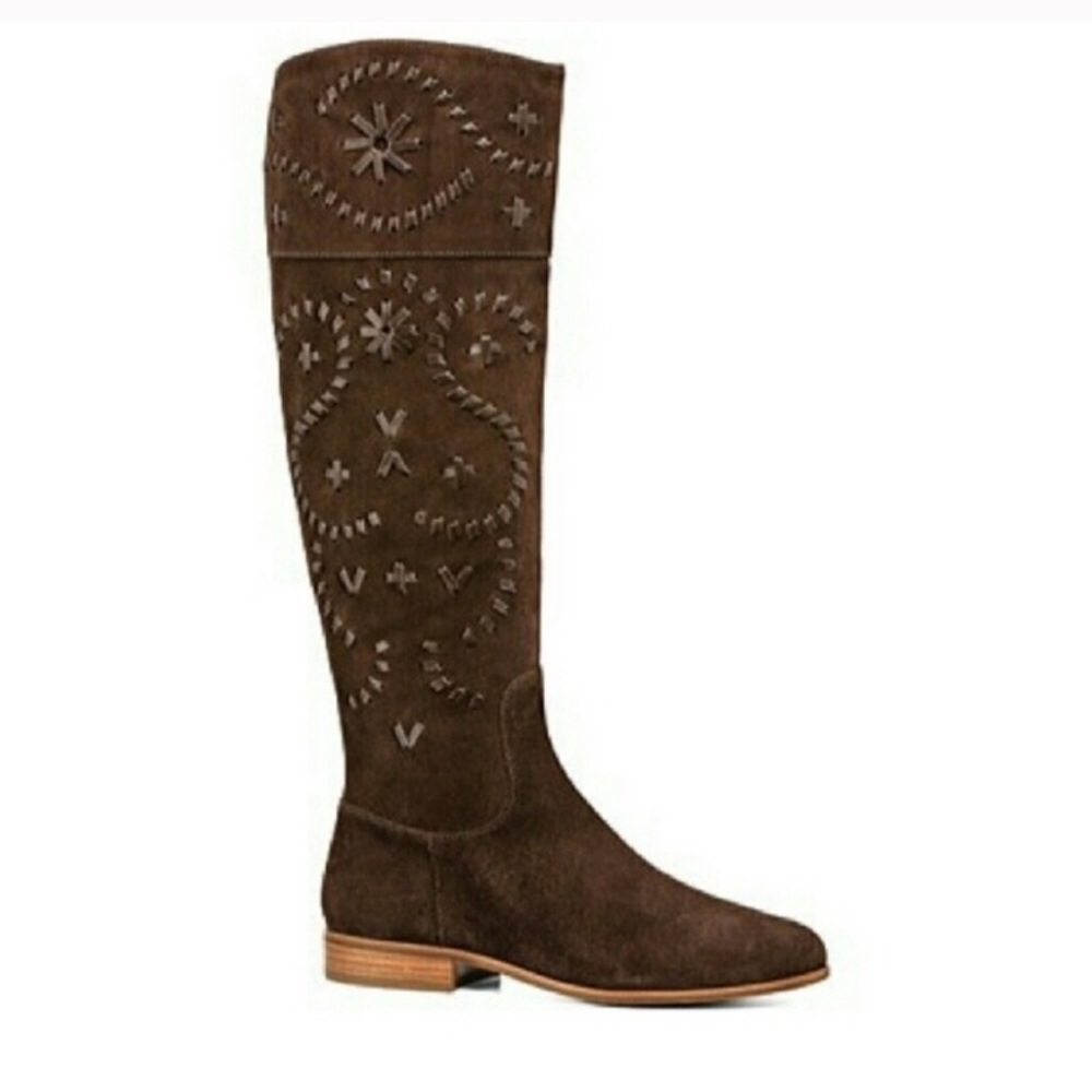 Jack Rogers Brown TARA Suede Riding Boots Size 7.5